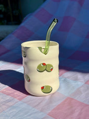 Olive Sippy Cup with Straw