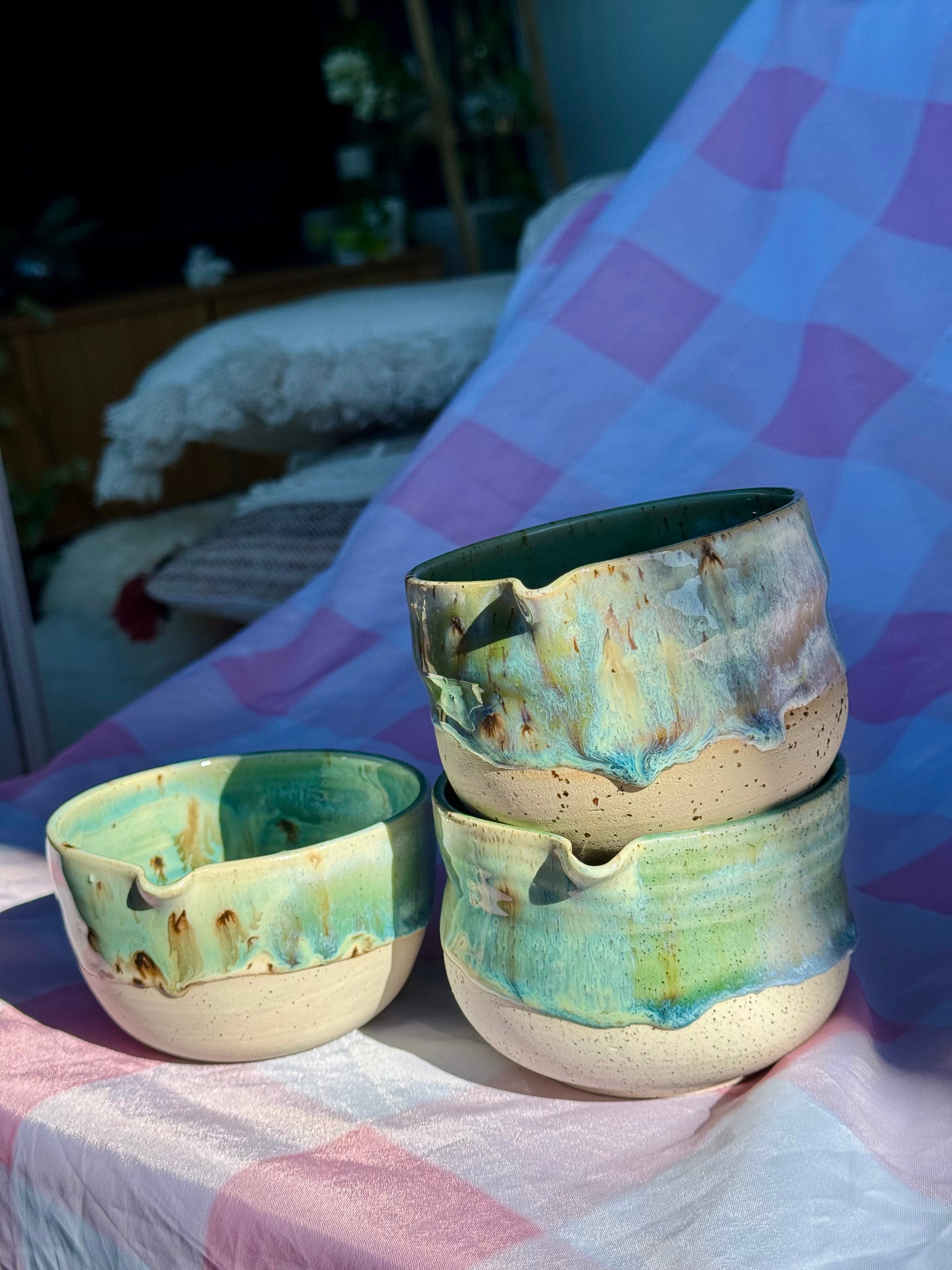 Jade Melty Ice Cream Matcha Bowls