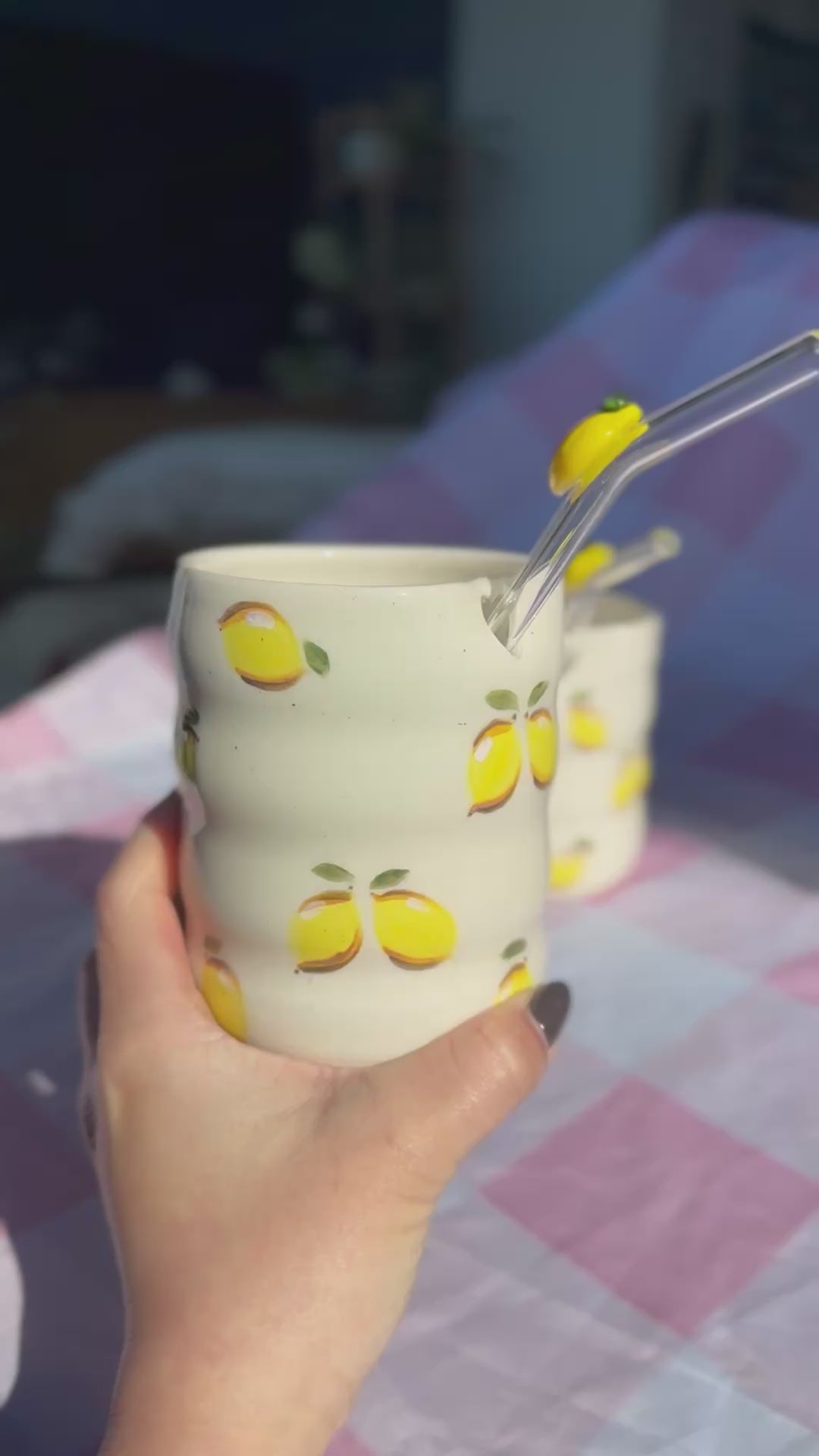 Load video: Lemon Sippy Cup with Lemon Straw
